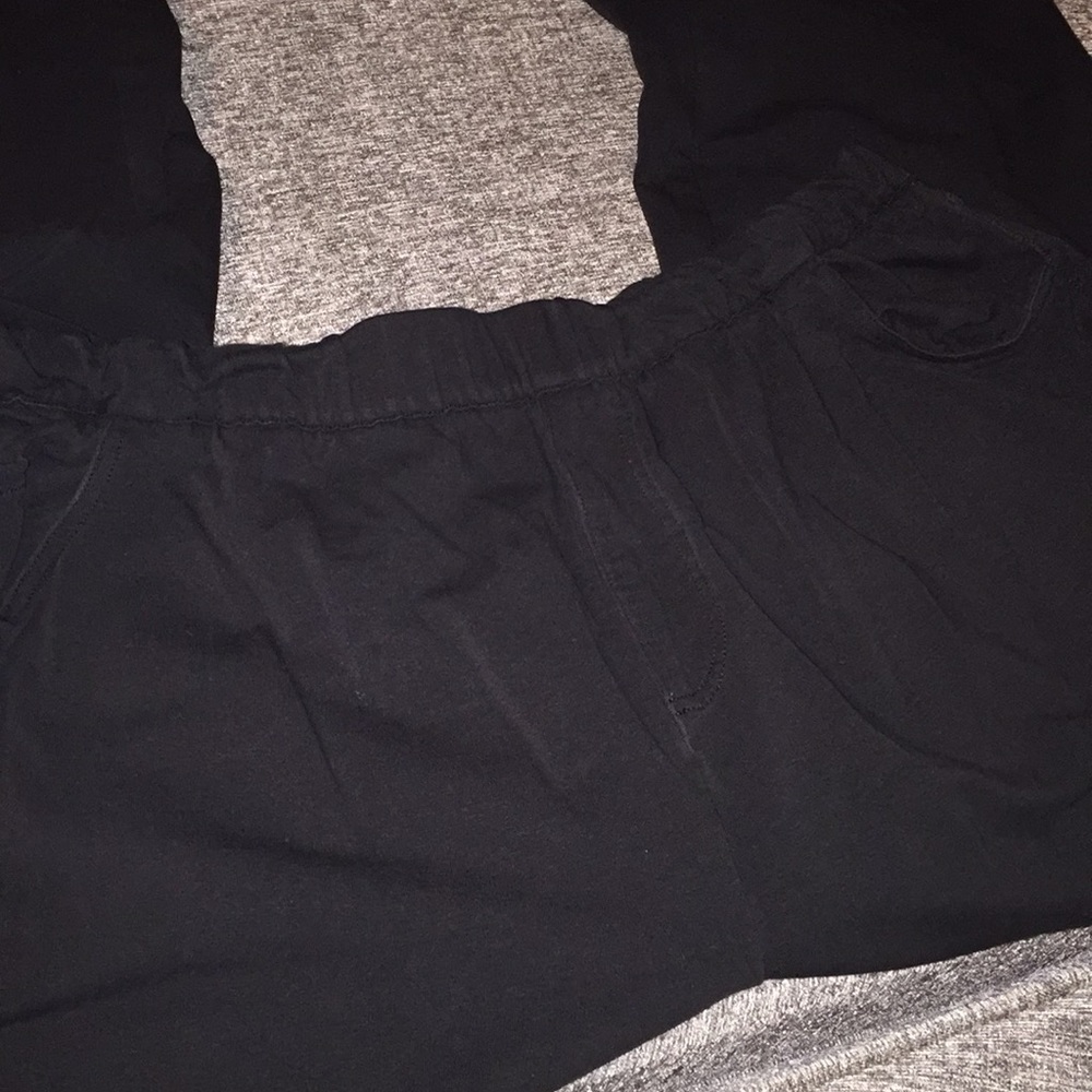 Black knit pants